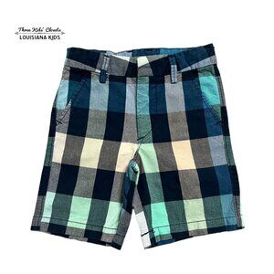 Baby Gap 4Y Navy Blue Green Plaid Shorts